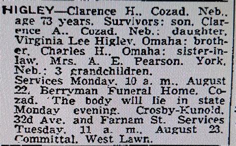 Clarence Hiram Higley Find A Grave Memorial