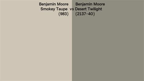 Benjamin Moore Smokey Taupe Vs Desert Twilight Side By Side Comparison