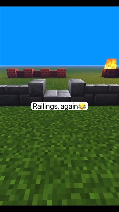 Railings In Minecraft Minecraft Crafts Cool Minecraft Creations Minecraft Designs