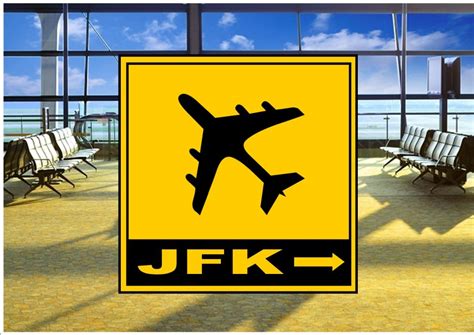 Vintage Style New York City JFK Airport sign – The Rooshty Beach