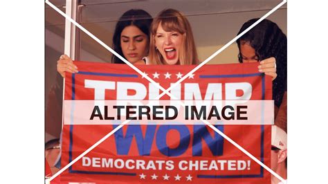 Politifact Altered Photo Shows Taylor Swift Holding A Trump Won Flag