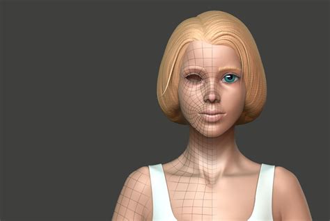 3d Model Female Body Basemesh 3 Vr Ar Low Poly Cgtrader