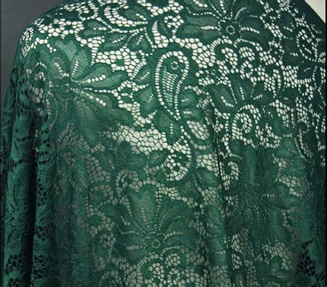 Kelly Green Lace Fabric Stretch Lace Fabric Green Lace Etsy