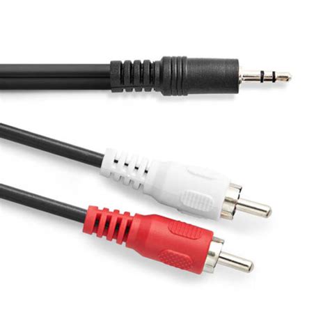 M Mm Stereo Jack To Red And White Rca Phono Male Cable Audio Lead