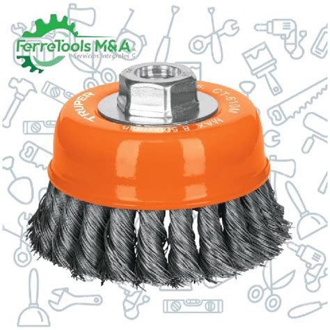 ESCOBILLA COPA ALAMBRE TRENZADO GRUESO 0 5MM 4 M14 TRUPER 17532