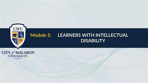 Solution Module Learners With Intellectual Disability Studypool