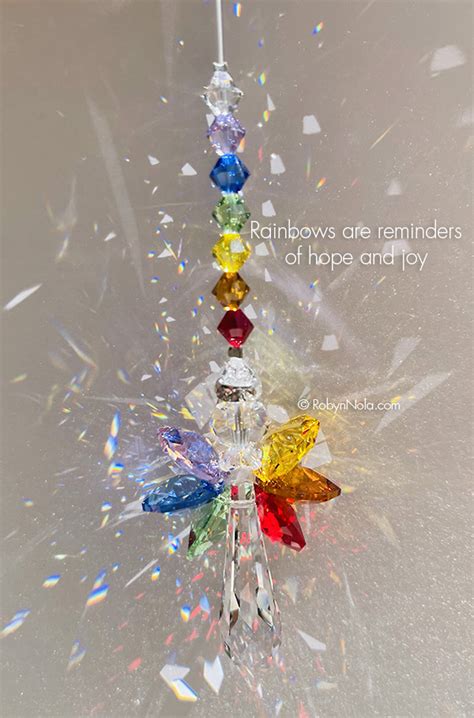 Rare Limited Edition Rainbow Angel Sun Catcher Made With Swarovski