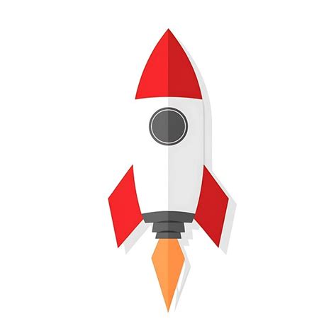 Rocket Spaceship Take Off Isolated Illustrationvector Illustration Flat Design Premium Ai