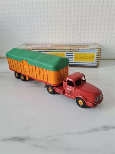 DINKY SUPERTOYS TRACTEUR Willeme Et Semi Remorque Bâchée 36B 1 43