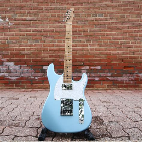 Warmoth Hybrid Strat Blue Reverb