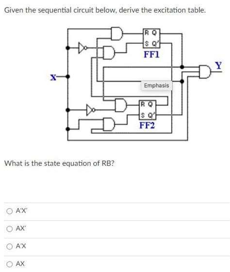 Solved Given The Sequential Circuit Below Derive The