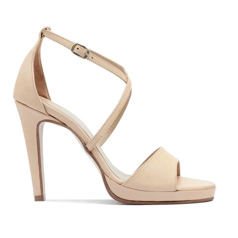 Sandalias De Cuero Nude Con Plataforma RALLYS