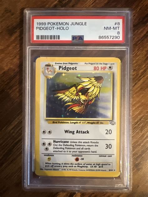 Pokemon Jungle Pidgeot Holo Unlimited Psa Nm Mt Ebay