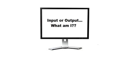 Is A Monitor An Input Or Output Device Electronic Guidebook