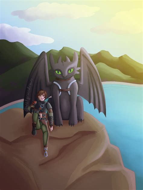 #httyd #hiccup #hiccupandtoothless #toothless #toothlessthedragon #fanart #digitalfanart # ...