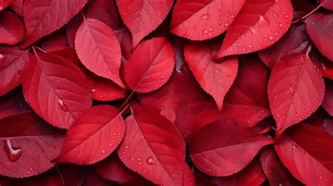 Vibrant Fall Foliage A Tapestry Of Red Leaf Textures In Nature ...