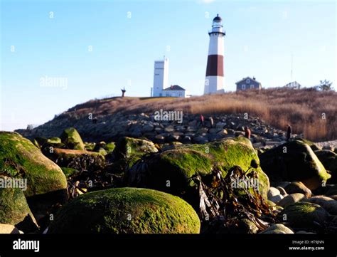 Montauk Point Lighthouse Long Island Stock Photo Alamy