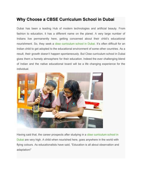 Why Choose a CBSE Curriculum School in Dubai by indianacademydubai - Issuu