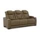 Signature Design By Ashley Strikefirst Brown Power Reclining Sofa With