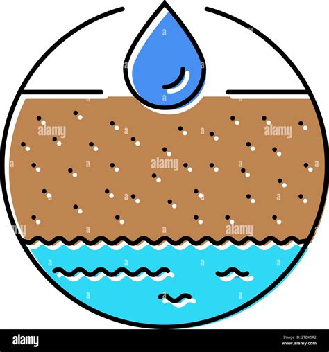 Aquifer Analysis Hydrogeologist Color Icon Vector Illustration Stock