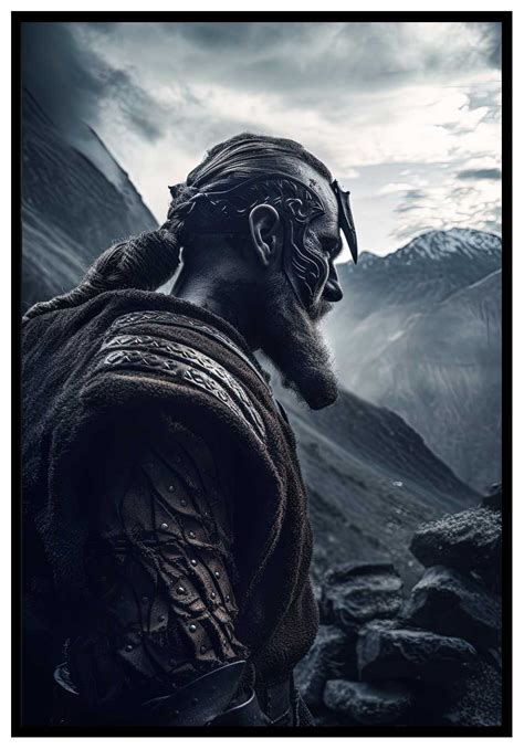 Viking Warrior Sinister Fornnordisk Poster