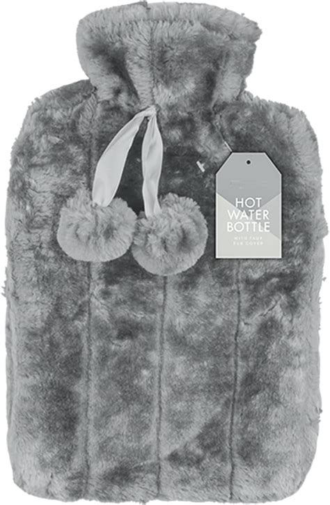Hot Water Bottle L Large Capacity Snuggly Water Bottle With Faux Fur