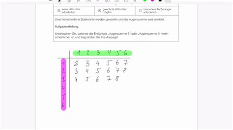 Mathelernen Mit Martin Bifie Beispiel Augensumme Youtube