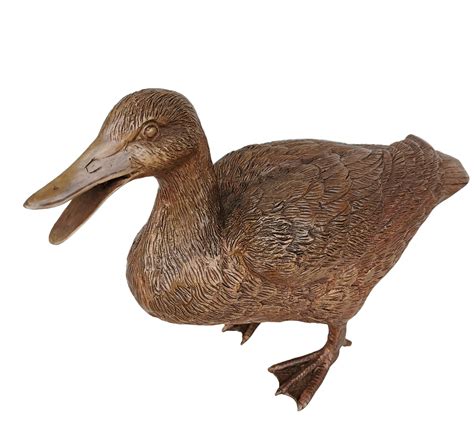 Bronze sculpture of a duck