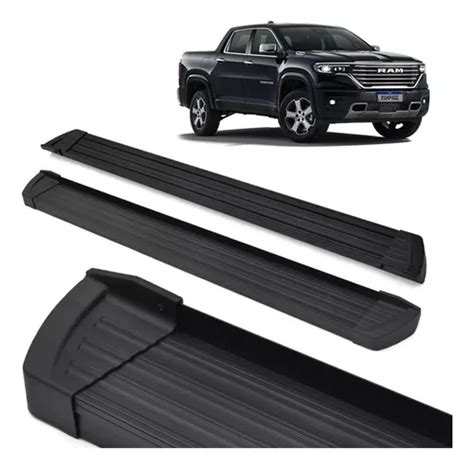 Estribo Slim Aluminio Preto Rampage Cabine Dupla 2023 2024