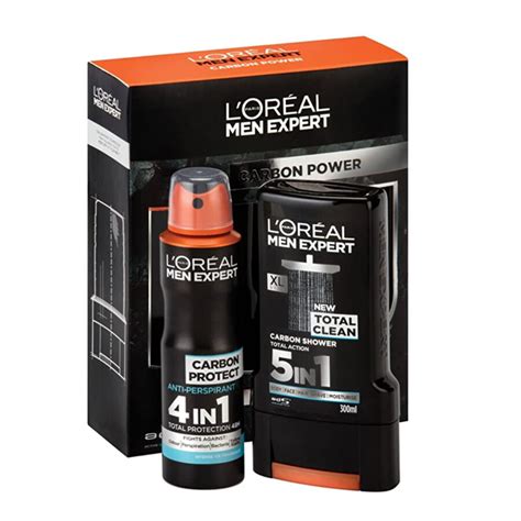 Loreal Carbon Power Total Clean Shower Gel 300ml And Carbon Protect