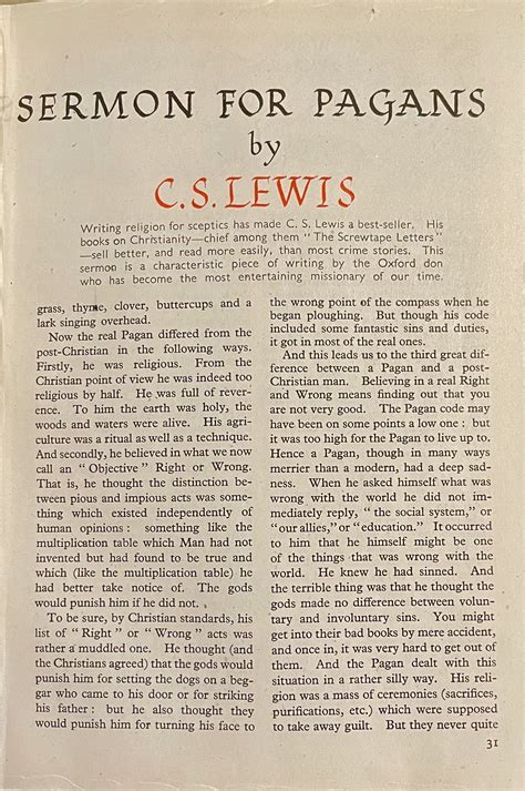 C S Lewis A Christmas Sermon For Pagans Breathe