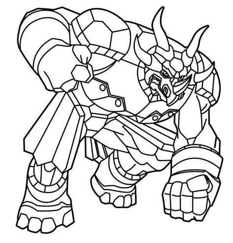 Coloriage Bakugan Saurus télécharger et imprimer gratuit sur