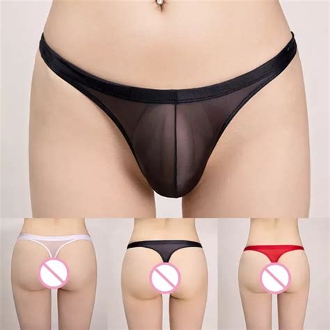 Uomo Biancheria Intima Sexy Perizoma Tanga Bikini Lingerie U Borsetta Mutande Eur Picclick It