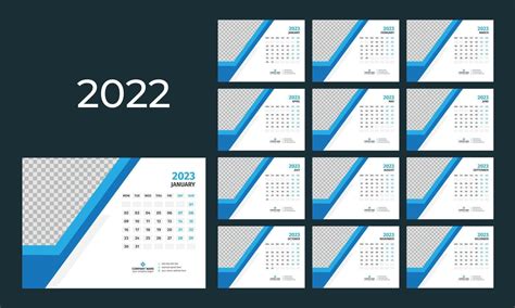 Scrivania Calendario 2023 Modello 13345286 Arte Vettoriale A Vecteezy