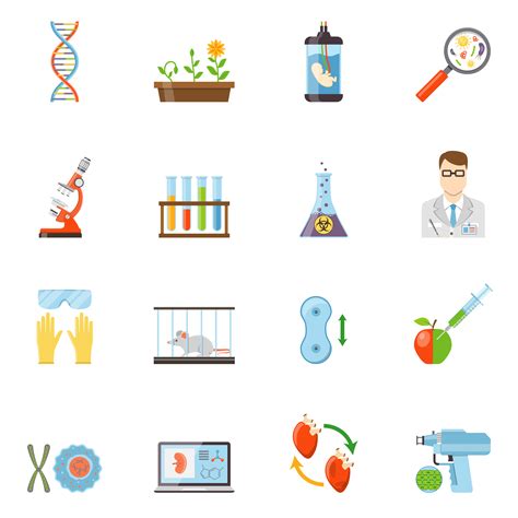 Biotechnology And Genetics Color Icons 477438 Vector Art at Vecteezy