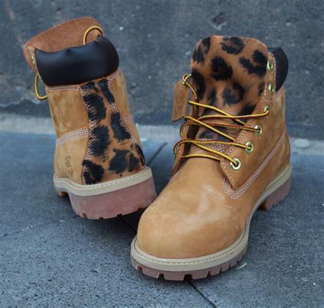 Custom Timberland Boots Leo Style unikat - Etsy