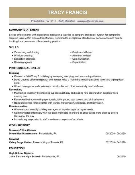 Resumes For Cleaning Services