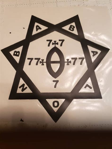 Thelemic Star Of Babalon Large Decal Etsy