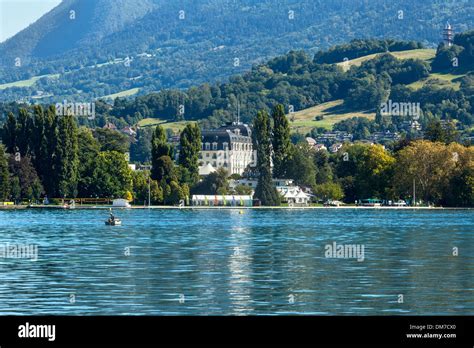 Hotel water blue lake annecy hi-res stock photography and images - Alamy