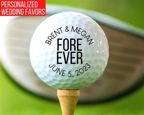 Fore Ever Custom Golf Ball Wedding Favors For Guests Bulk Wedding