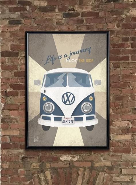 Personalised VW Campervan Picture Poster Wall Art Design - Etsy UK