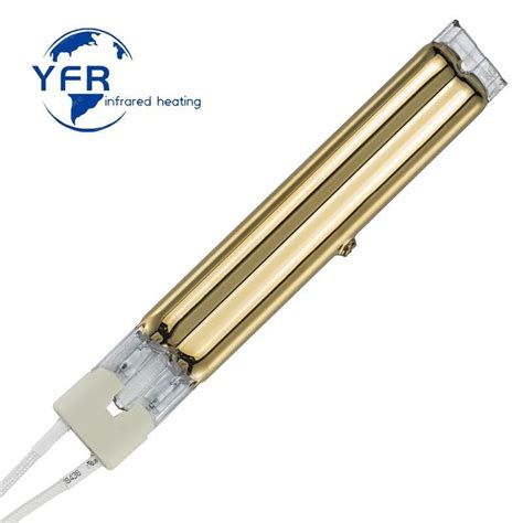 Gold Coating Ir Emitters Quartz Glass Heating Tube Halogen Lamp Short