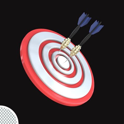 Premium Psd D Render Dart Board Target Board Bullseye With Arrow