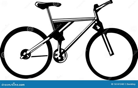 Bicicleta Blanco Y Negro Ilustraci N Del Vector Ilustraci N De Arte