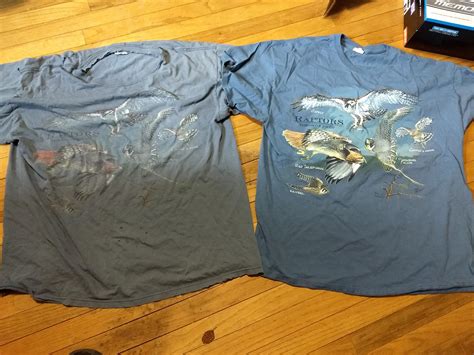 A ~7 year old shirt from the zoo vs a 3 month old one from the internet ...