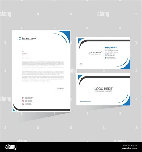 Vector Letterhead And Business Card Design Stock Vector Image Art Alamy