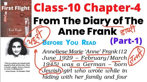 From The Diary Of Anne Frank Class 10 Important Questions 58 OFF