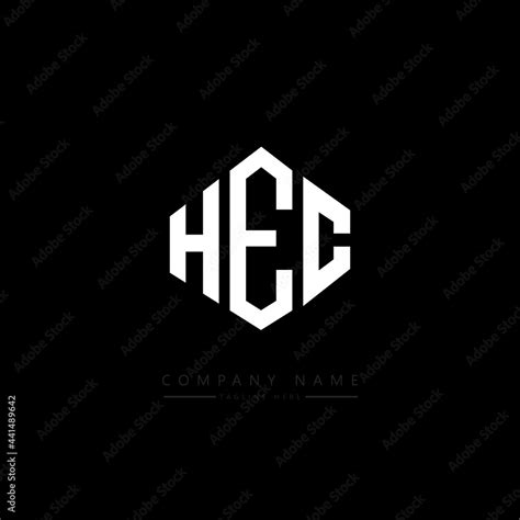 HEC letter logo design with polygon shape. HEC polygon logo monogram ...