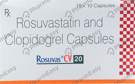 Rosunova Cv 20mg Strip Of 10 Capsules Uses Side Effects Price