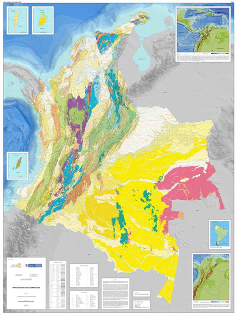 Mapa Geológico de Colombia 2020